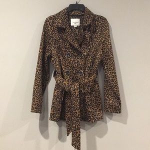 Animal print coat